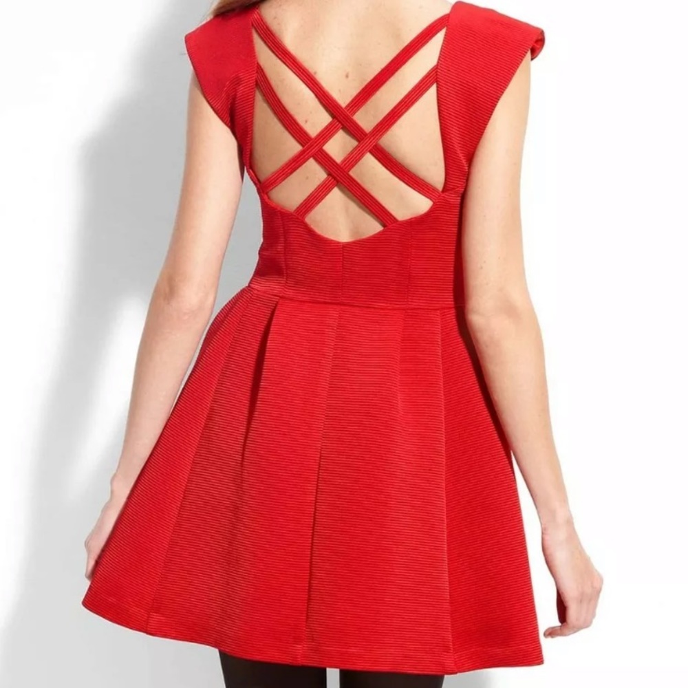 Nanette Lepore Ingrid Dress in Ruby Red - Picture 2 of 10